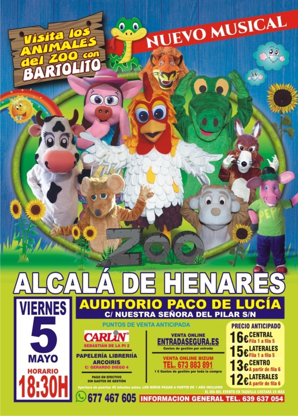 Visita los animales del zoo con Bartolito Alcalá de Henares