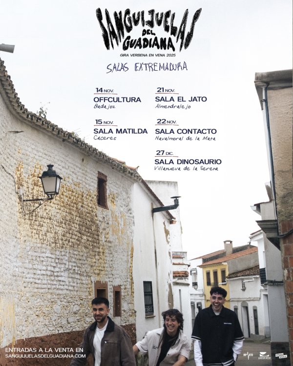 CONCIERTO SANGUIJUELAS DEL GUADIANA- VILLANUEVA DE LA SERENA- SALA DINOSAURIO-SÁBADO 27 DE DICIEMBRE