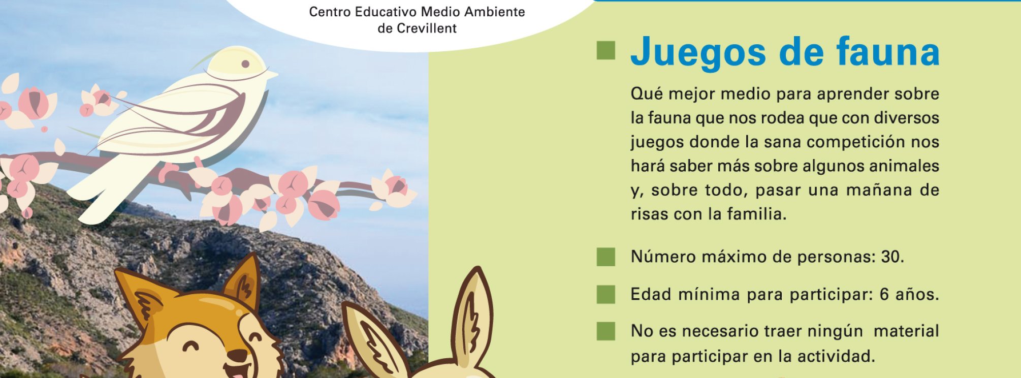 Domingos en familia en el CEMA Los Molinos. 23 de marzo de 2025. Juegos de fauna