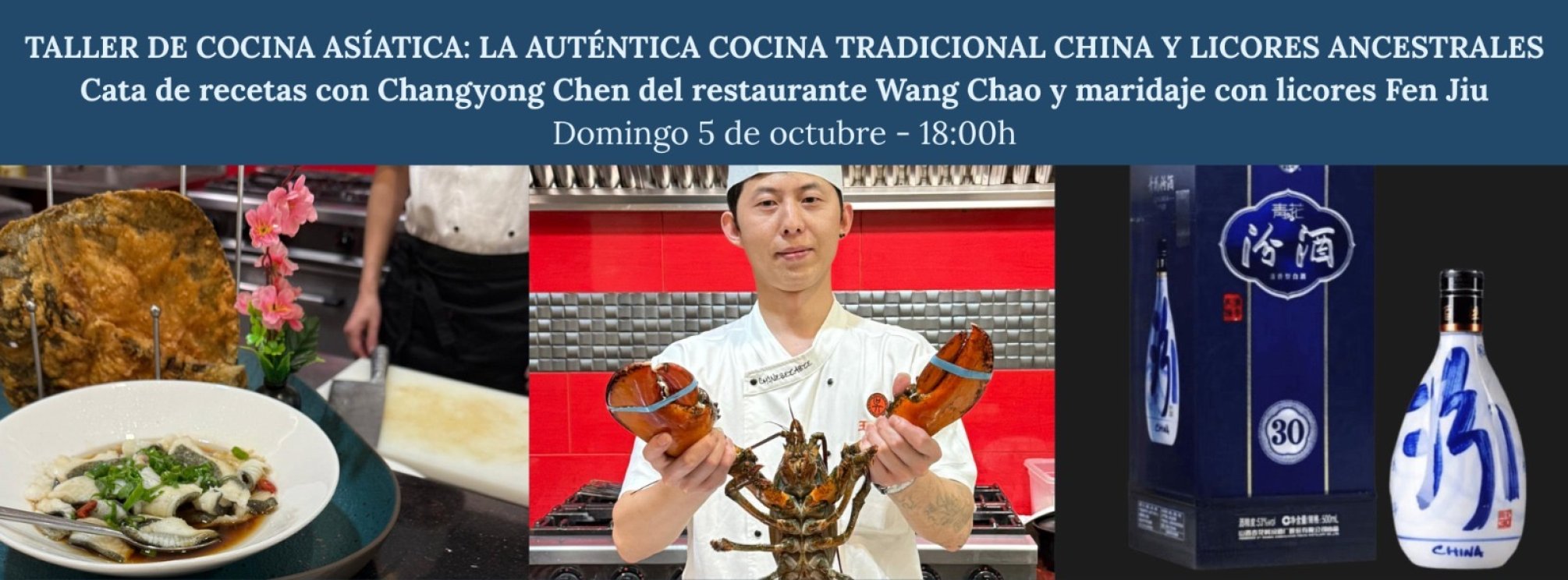 18h MASTERCLASS: COCINA ASIÁTICA: LA AUTÉNTICA COCINA TRADICIONAL CHINA. Cata y maridaje con Fen Jiu