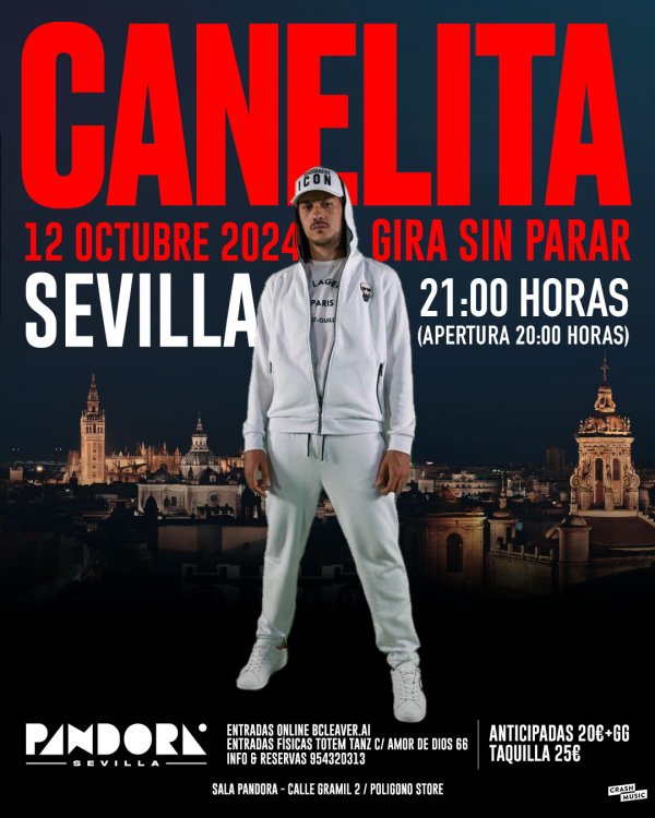 CONCIERTO CANELITA - SEVILLA - PANDORA -  SÁBADO 12 DE OCTUBRE