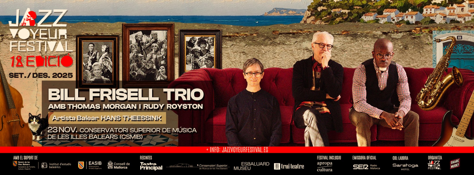 BILL FRISELL TRÍO CON THOMAS MORGAN Y RUDY ROYSTON  - JVF 2025