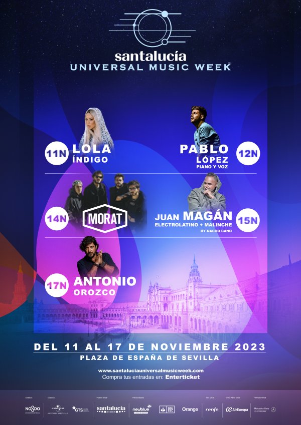 Entradas, Antonio Orozco en Sevilla Santalucía Universal Music Week  Festival *