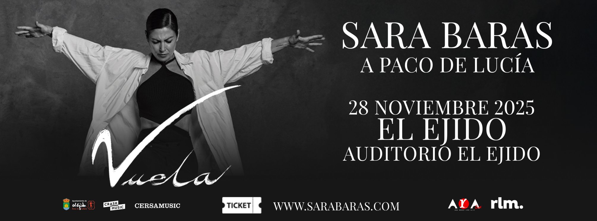 SARA BARAS - EL EJIDO - AUDITORIO EL EJIDO - VIERNES 28 DE NOVIEMBRE