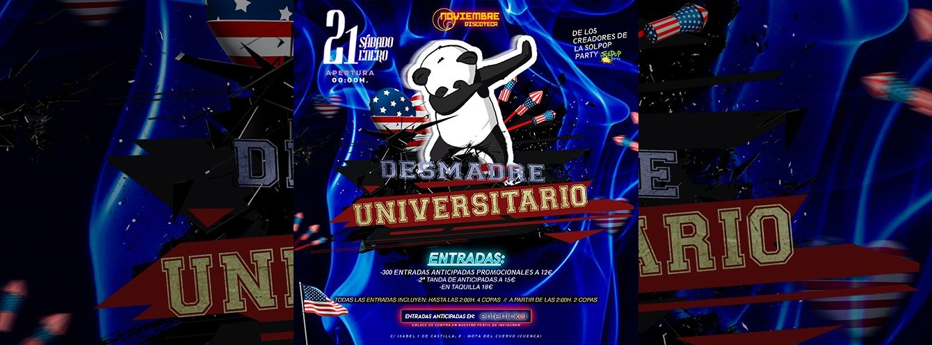 DESMADRE UNIVERSITARIO 2023 @ DISCOTECA NOVIEMBRE