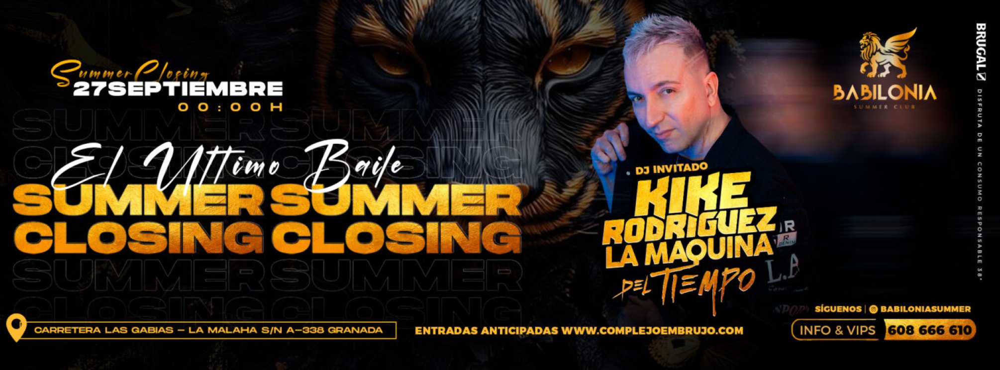 27 SEPTIEMBRE CLOSING SUMMER - Complejo Embrujo Granada