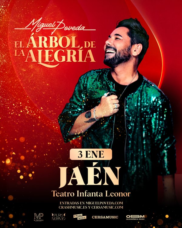 CONCIERTO MIGUEL POVEDA EL ÁRBOL DE LA ALEGRÍA - JAÉN - TEATRO INFANTA LEONOR - SÁBADO 3 DE ENERO
