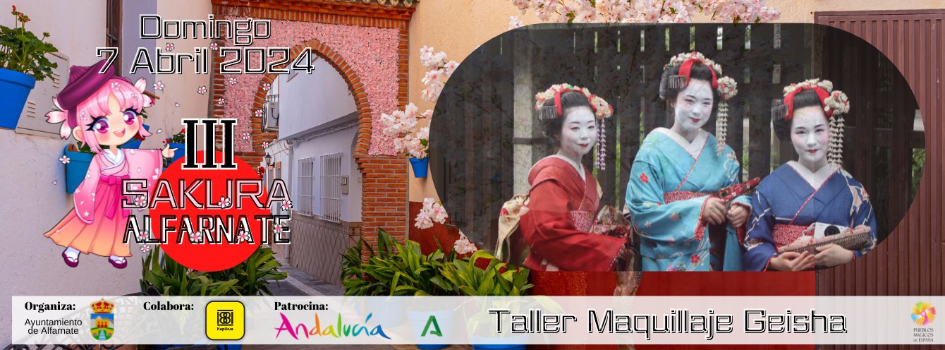 Maquillaje Geisha Sakura Alfarnate