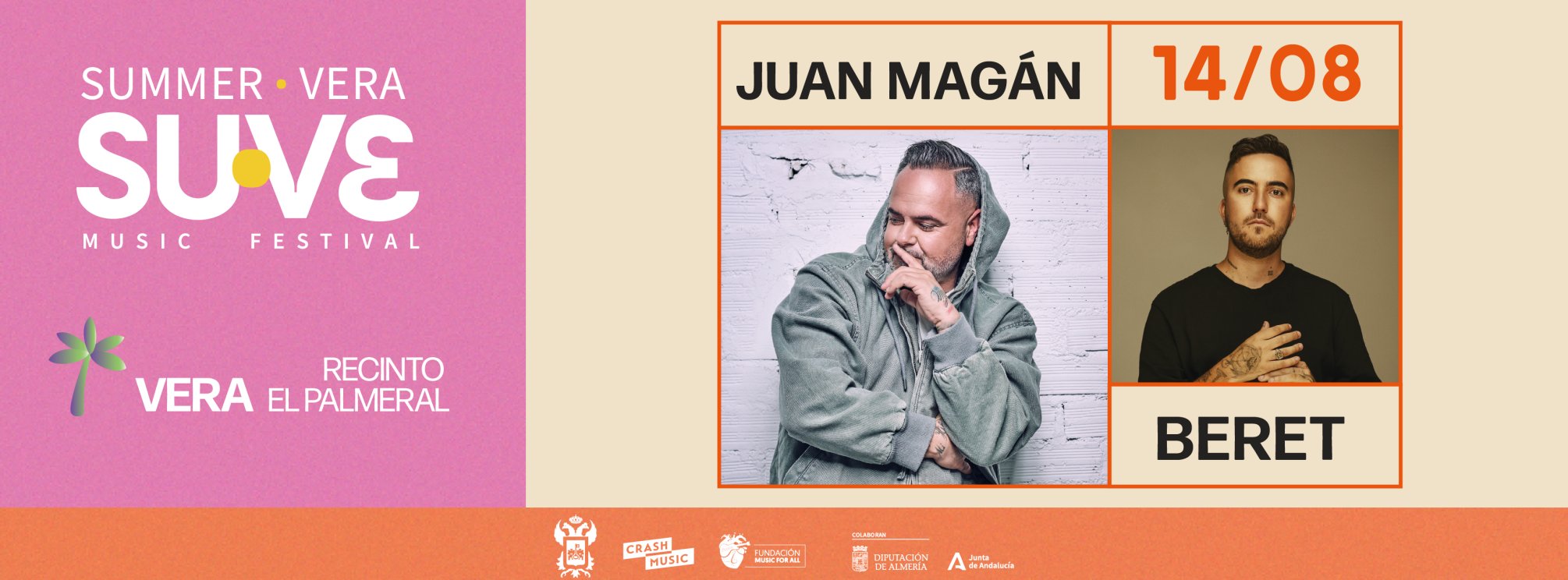 CONCIERTOS DE JUAN MAGÁN Y BERET EN SUVE MUSIC - VERA - JUEVES, 14 DE AGOSTO 2025