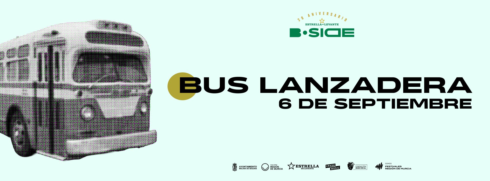 BUS LANZADERA MURCIA B-SIDE 2025 - SÁBADO 6 DE SEPTIEMBRE (VIAJE DE IDA Y VUELTA)