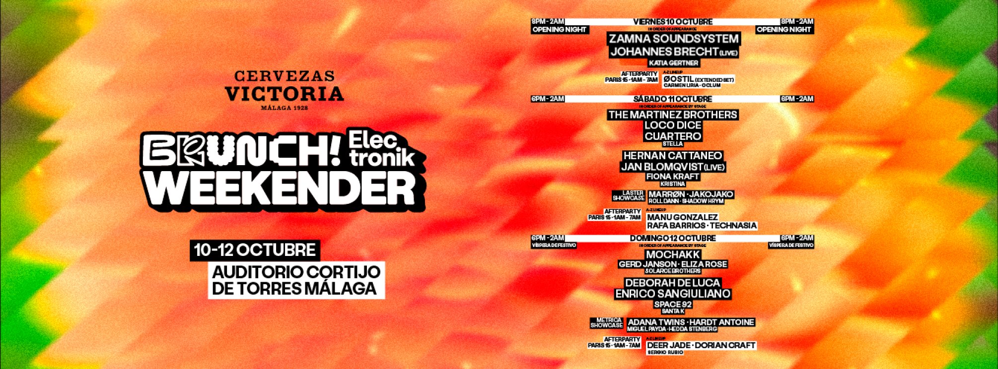 WEEKENDER BRUNCH ELECTRONIK Málaga 10/11/12 OCTUBRE 2025