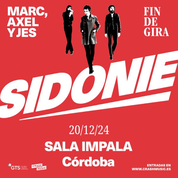 CONCIERTO SIDONIE - CÓRDOBA - IMPALA -  VIERNES 20 DE DICIEMBRE