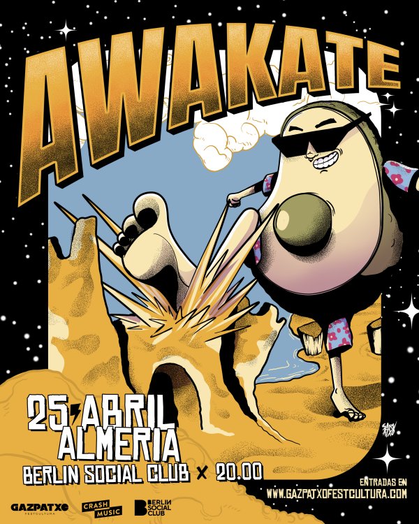 CONCIERTO DE AWAKATE - ALMERÍA - SALA BERLIN SOCIAL CLUB -  VIERNES 25 DE ABRIL