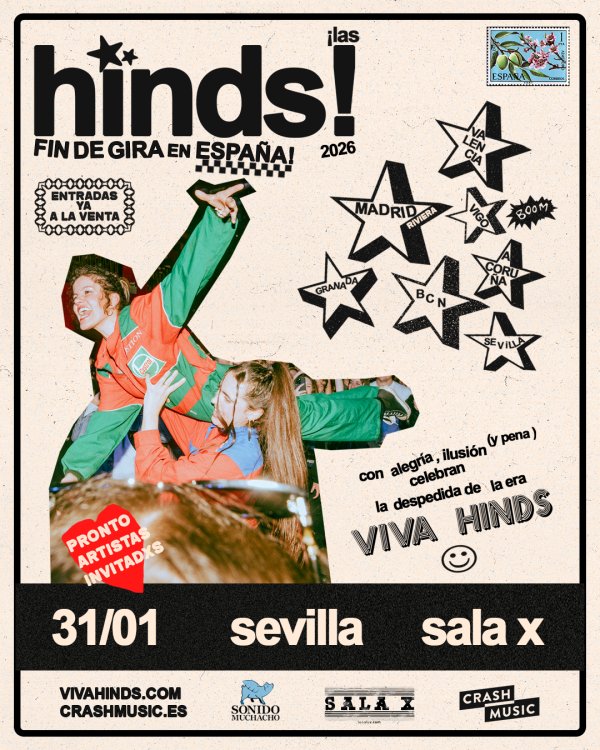 CONCIERTO HINDS - SEVILLA - SALA X - SÁBADO 31 DE ENERO