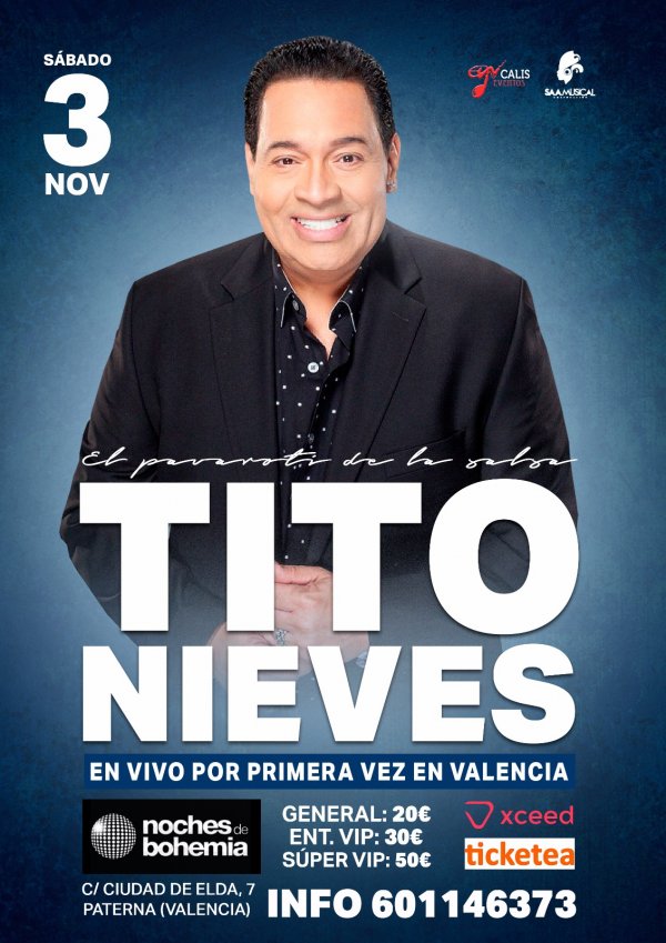 Concierto de Tito Nieves en Valencia Enterticket