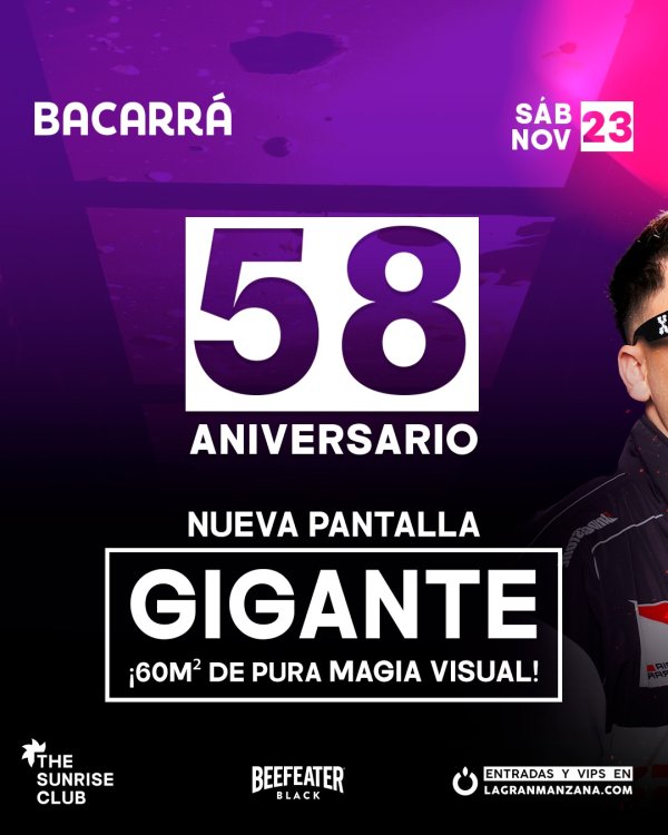 58 ANIVERSARIO BACARRÁ- SÁBADO 23 DE NOVIEMBRE