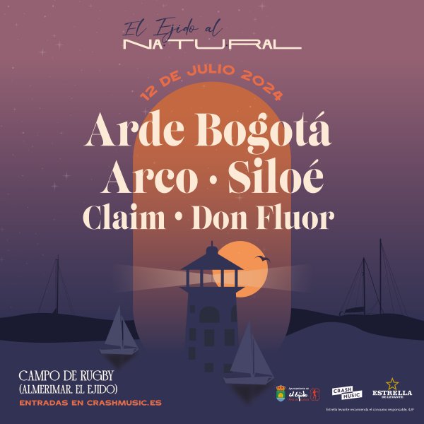 CHARITY CONCIERTO DE ARDE BOGOTA, ARCO, SILOÉ Y CLAIM - EJIDO AL NATURAL - 12 DE JULIO