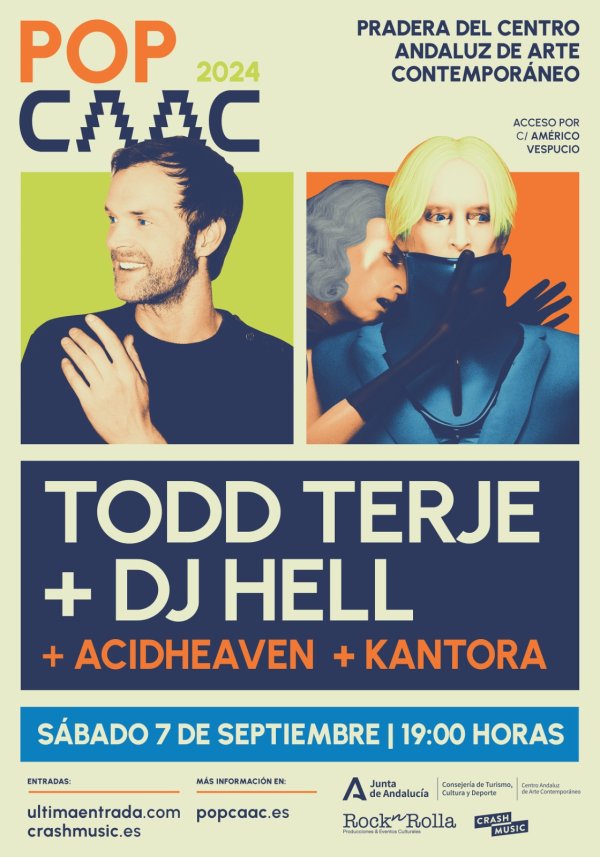 CONCIERTO DE TODD TERJE + DJ HELL - SEVILLA - POP CAAC - SÁBADO 7 DE SEPTIEMBRE