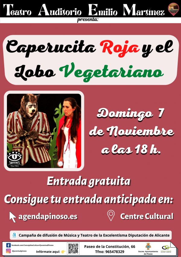 Teatro infantil - Caperucita Roja y el Lobo vegetariano
