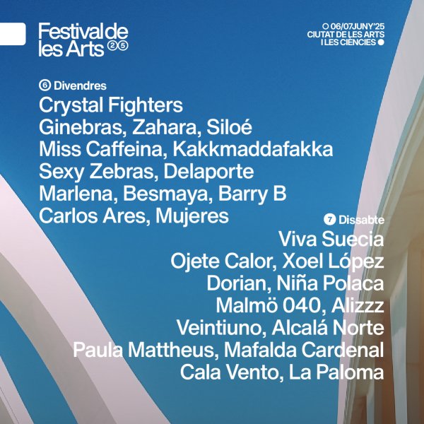 Buy tickets for Festival de Les Arts 2025 on 06 Jun 2025 at Enterticket