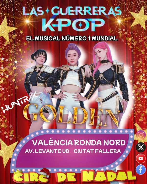 CIRC DE NADAL presenta LAS GUERRERAS K-POP GOLDEN HUNTRIX