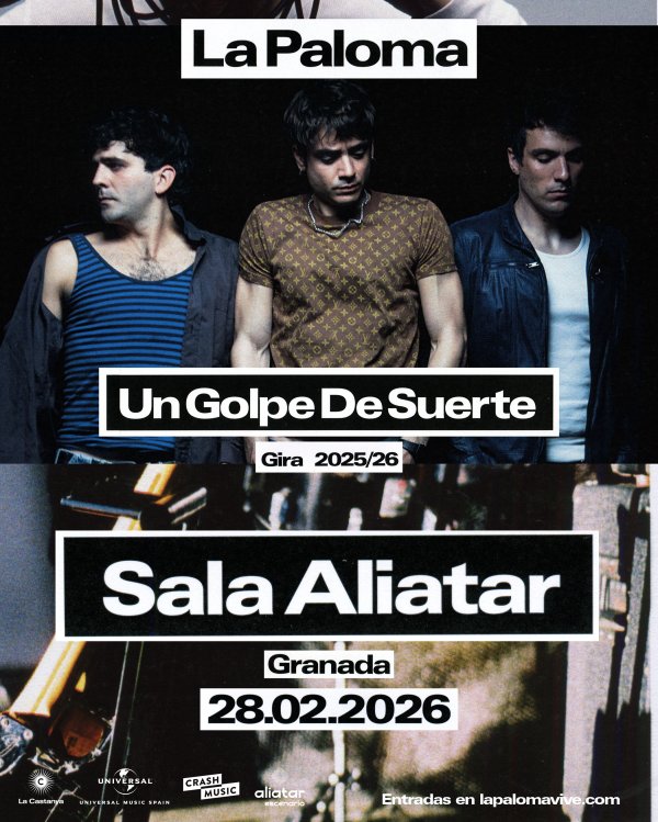 CONCIERTO LA PALOMA - GRANADA - SALA ALIATAR -  SÁBADO 28 DE FEBRERO