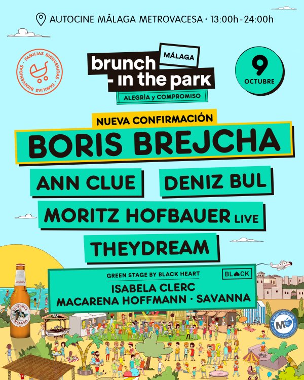 Brunch In the Park 5 Málaga · Boris Brejcha, Ann Clue, Deniz Bul y