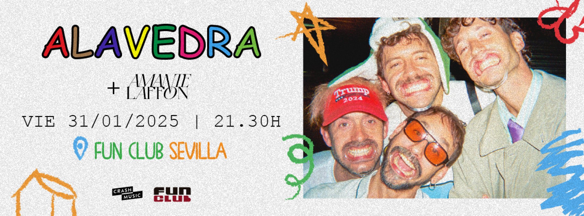 CONCIERTO DE ALAVEDRA + AMANTE LAFFON - SEVILLA - FUN CLUB - VIERNES 31 DE ENERO