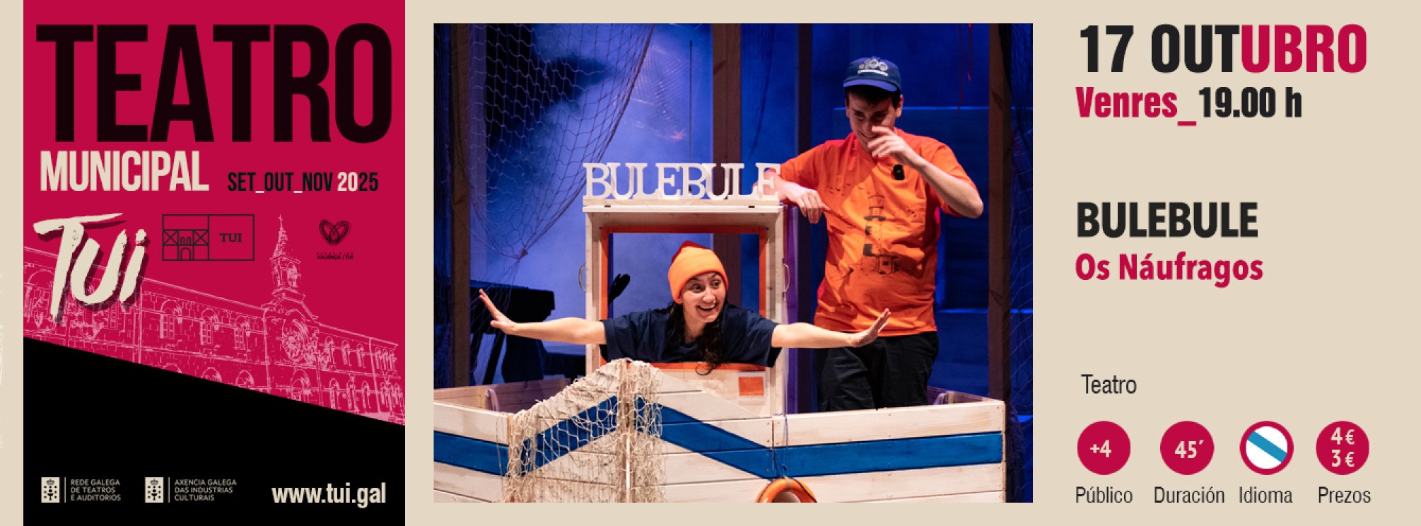 TUI entradas TEATRO | BULEBULE | Os Náufragos