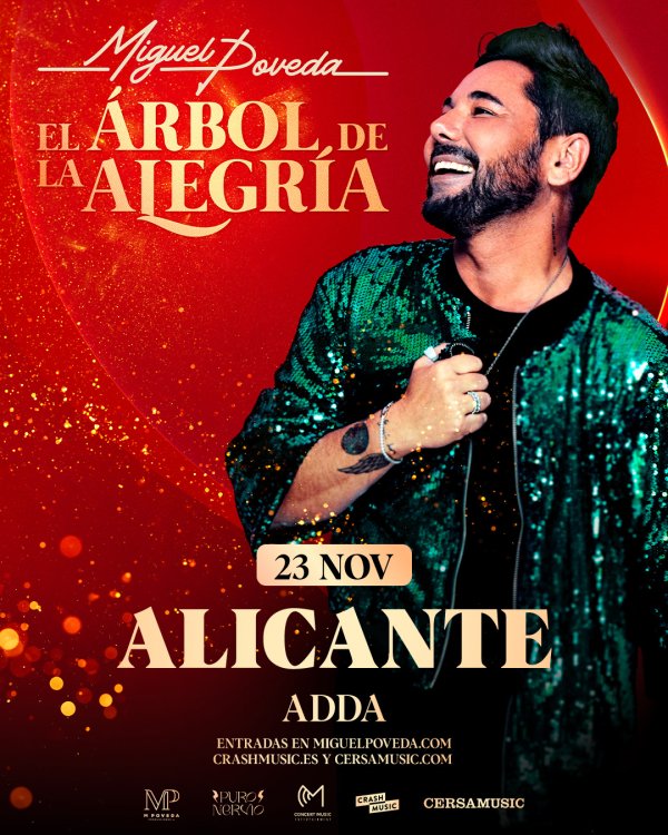 CONCIERTO MIGUEL POVEDA EL ÁRBOL DE LA ALEGRÍA - ALICANTE - ADDA - DOMINGO 23 DE NOVIEMBRE