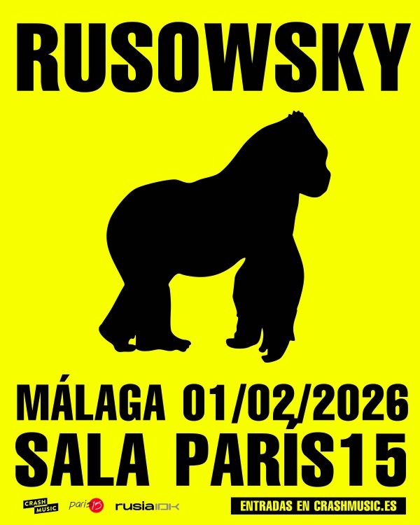 CONCIERTO RUSOWSKY - MÁLAGA - SALA PARIS 15 -  DOMINGO 1 DE FEBRERO