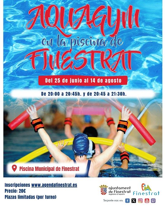 Aquagym en la piscina municipal de Finestrat (2025)