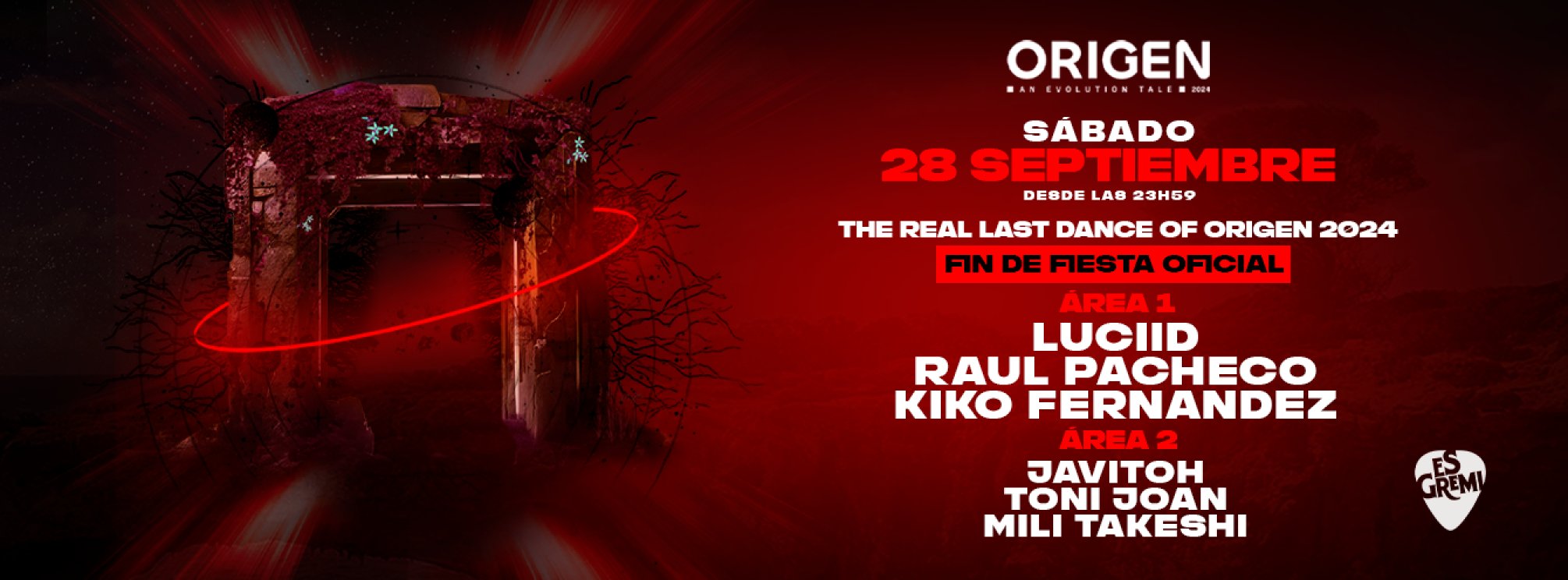 FIN DE FIESTA OFICIAL - ORIGEN FEST CLOSING 28 septiembre