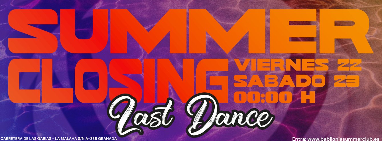SUMMER CLOSING SABADO 23