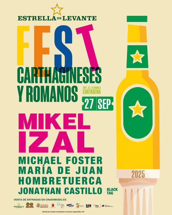 MIKEL IZAL Y MÁS - CARTAGENA - ESTRELLA DE LEVANTE FEST CARTHAGINESES Y ROMANOS - 27 DE SEPTIEMBRE