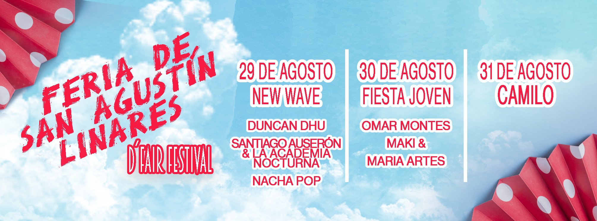 ABONO FERIA DE LINARES 2025- NEW WAVE, FIESTA JOVEN & CAMILO