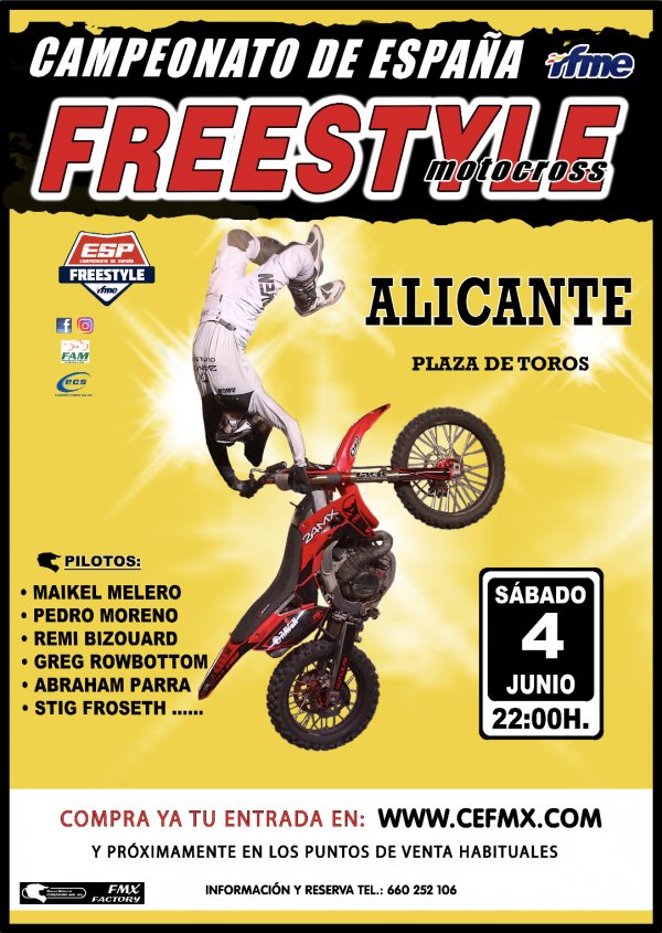 ALICANTE - RFME CAMPEONATO DE ESPAÑA DE FREESTYLE MOTOCROSS