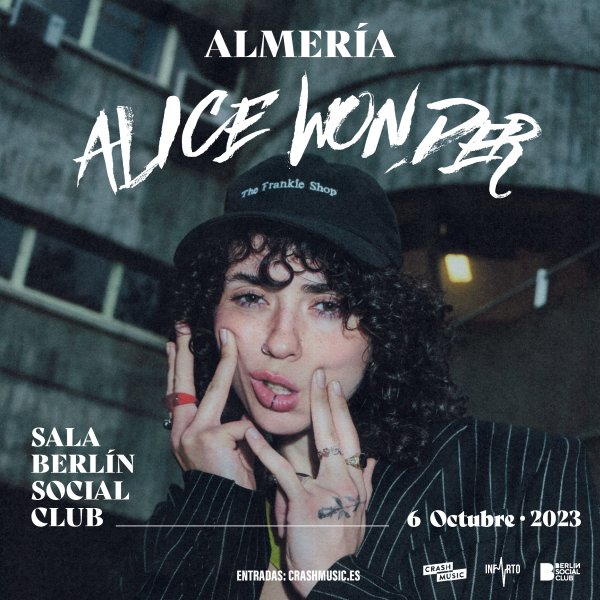 CONCIERTO ALICE WONDER - ALMERÍA - SALA BERLIN SOCIAL CLUB -  VIERNES 6 DE OCTUBRE