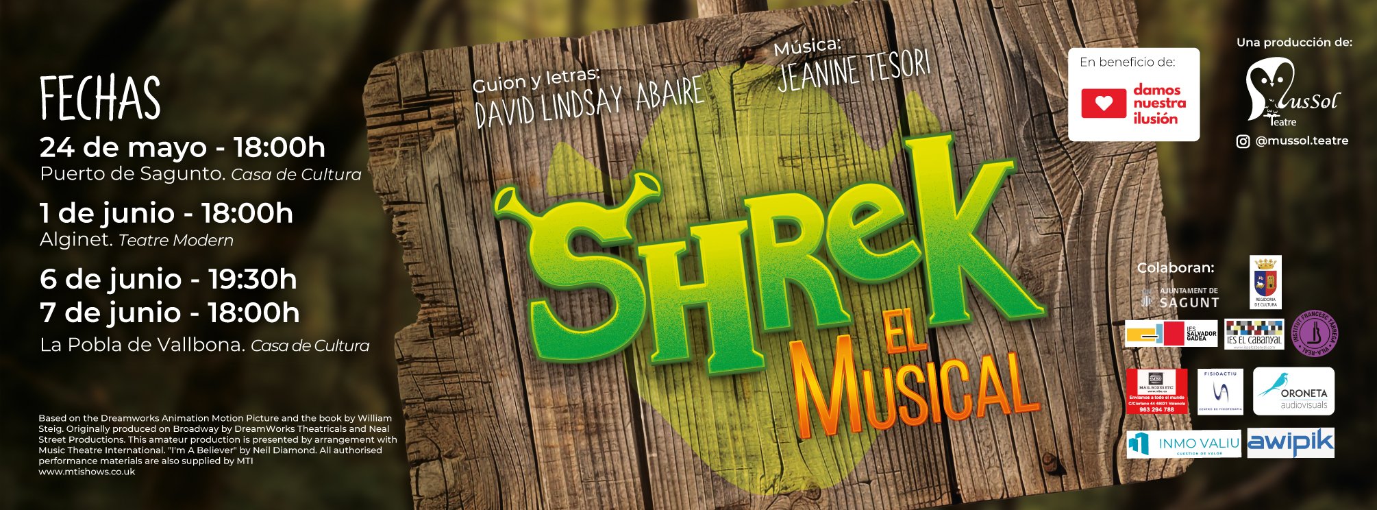 Shrek, el musical. PUERTO DE SAGUNTO