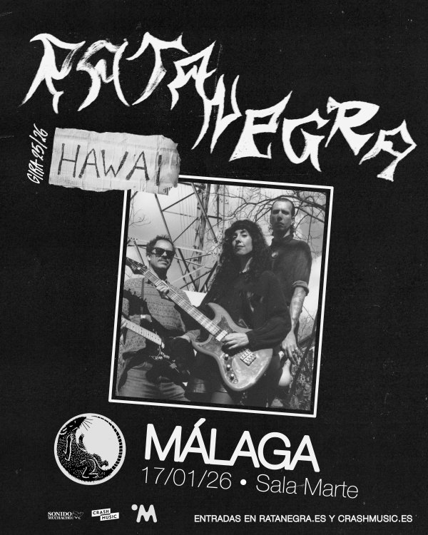CONCIERTO DE RATA NEGRA - MÁLAGA - SALA MARTE - SÁBADO 17 DE ENERO