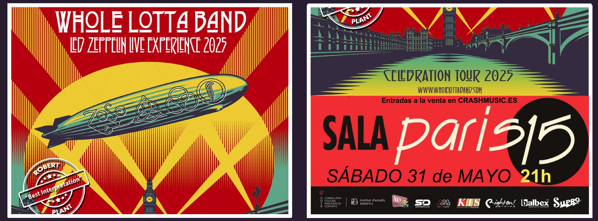 Imagen CONCIERTO DE WHOLE LOTTA BAND (Tributo a Led Zeppelin) - MÁLAGA - SALA PARIS 15 -  SÁBADO 31 DE MAYO