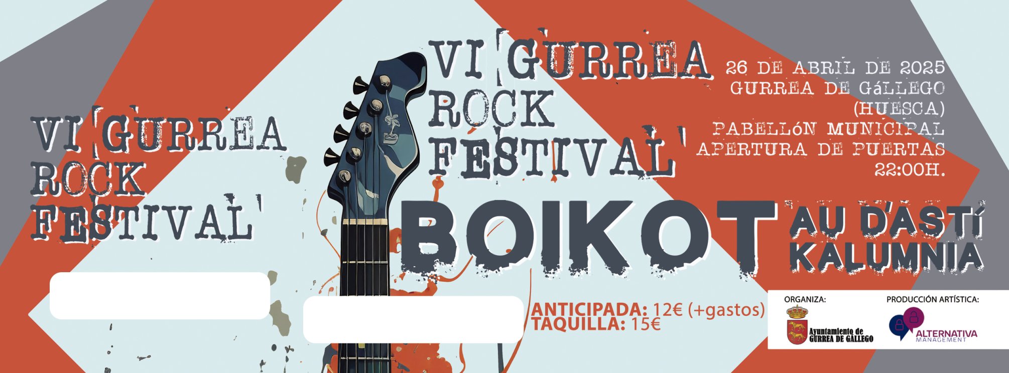 Boikot + Audastí + Kalumnia en Gurrea Rock 2025