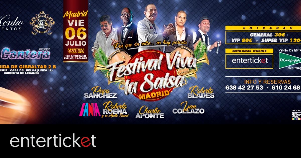 Festival Viva la Salsa I Live in Madrid Enterticket