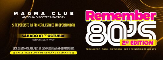 REMEMBER: BACK TO 80'S (2º edition)