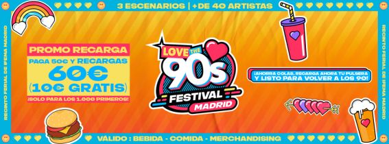 Promo Recarga Love the 90's Festival 2023