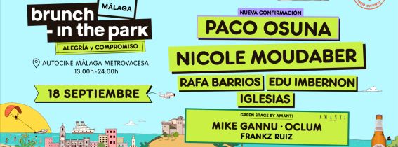 Brunch -In the Park #2 Málaga · Paco Osuna, Nicole Moudaber y más artistas