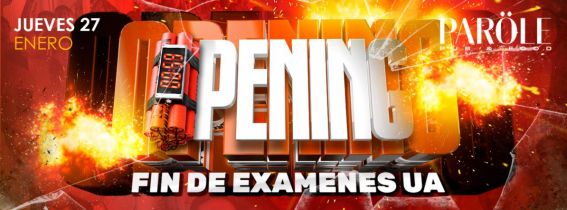 Listas y entradas | "FIN EXAMENES UA"  - Jueves Universitario