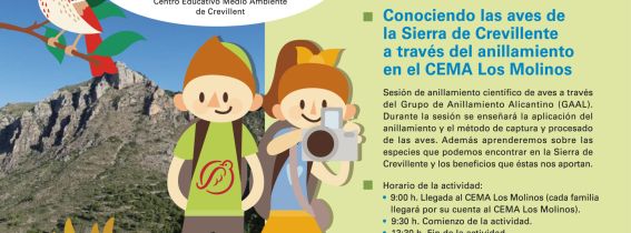 Domingos en familia en CEMA Los Molinos. 8 de junio de 2025. Anillamiento aves en CEMA Los Molinos