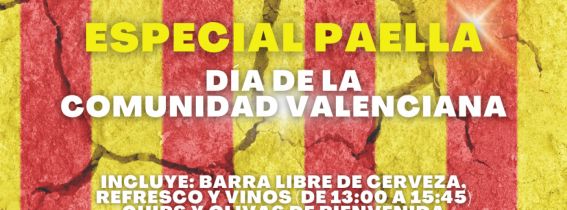 Paella Especial Día de la Comunidad Valenciana