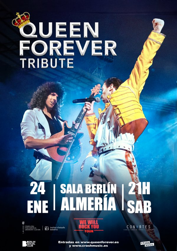CONCIERTO TRIBUTO QUEEN FOREVER- ALMERÍA - SALA BERLIN SOCIAL CLUB - SÁBADO 24 DE ENERO